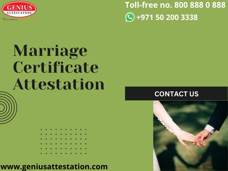 Marriage certificate attestation
